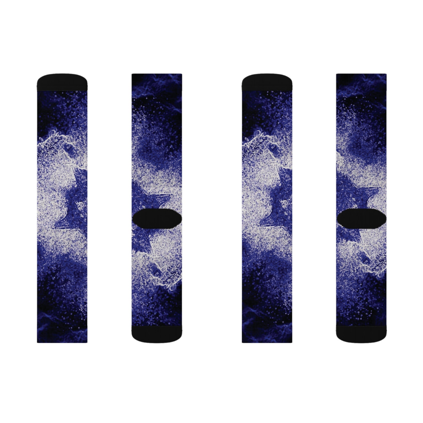 Comfortable Purple Sublimation Socks - Stylish Unisex Design, Multiple Sizes