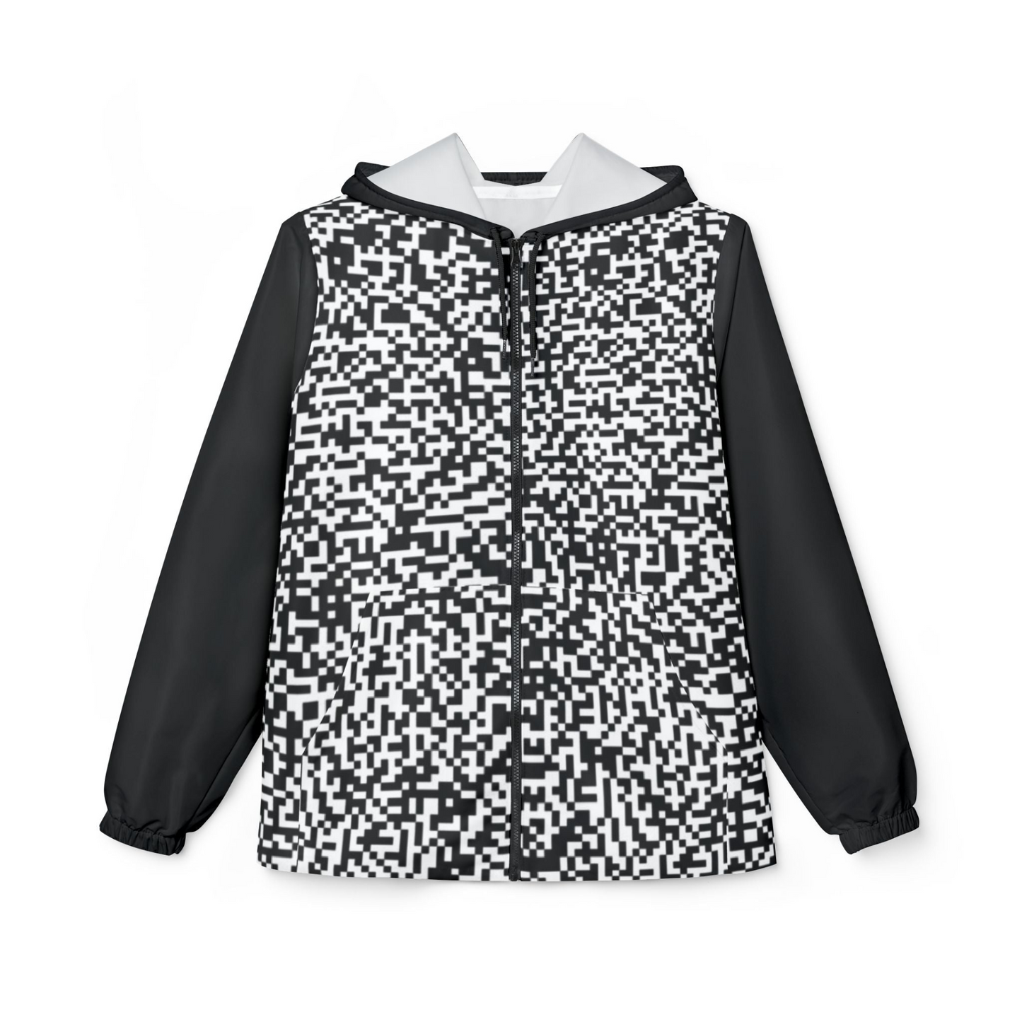 Windbreaker Jacket with QR Code Design - Unisex, Lightweight, Perfect Fit