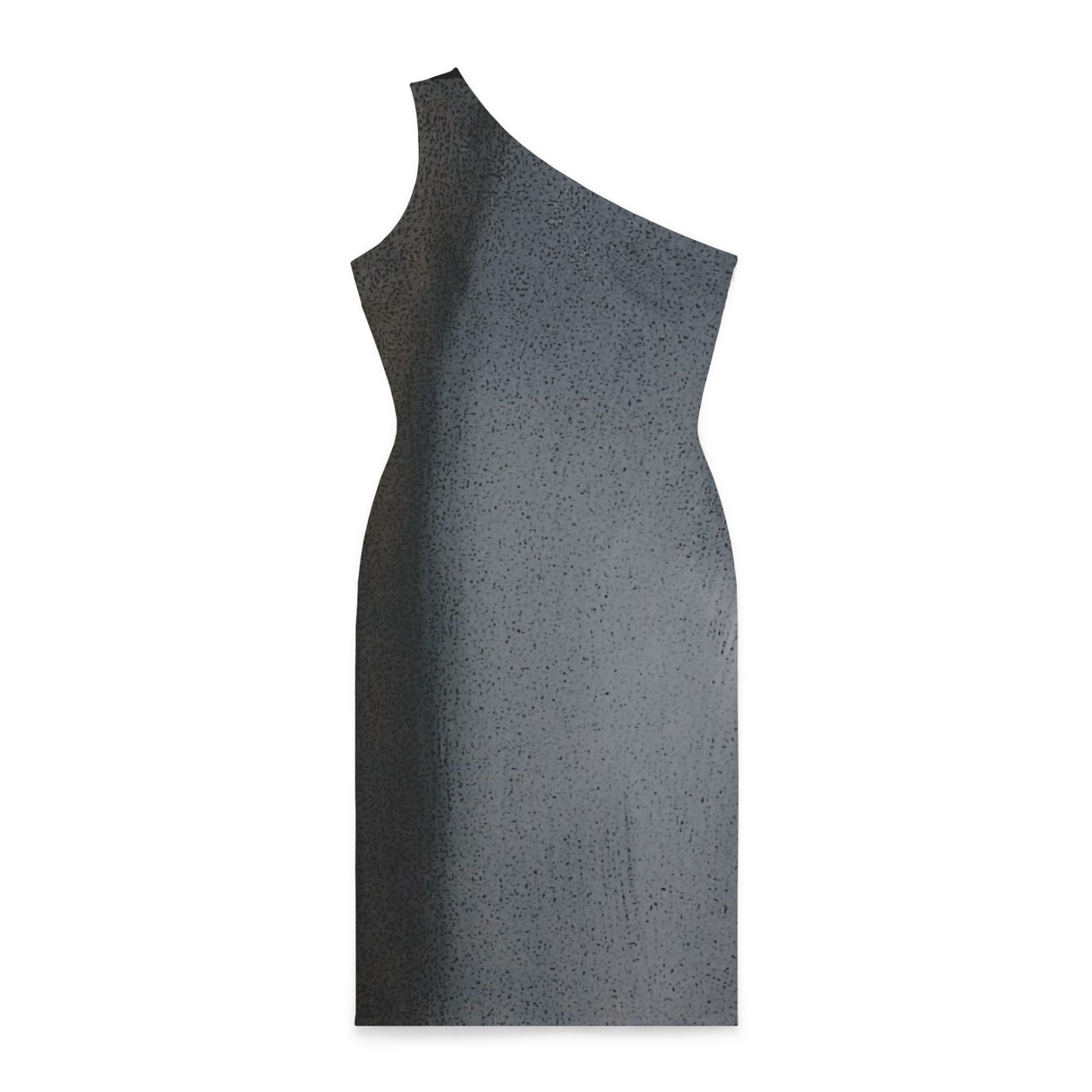 Elegant One-Shoulder Knee-Length Dress - 'The Alien' | Fitted Silhouette, Sleek Invisible Zipper, Perfect for Any Occasion