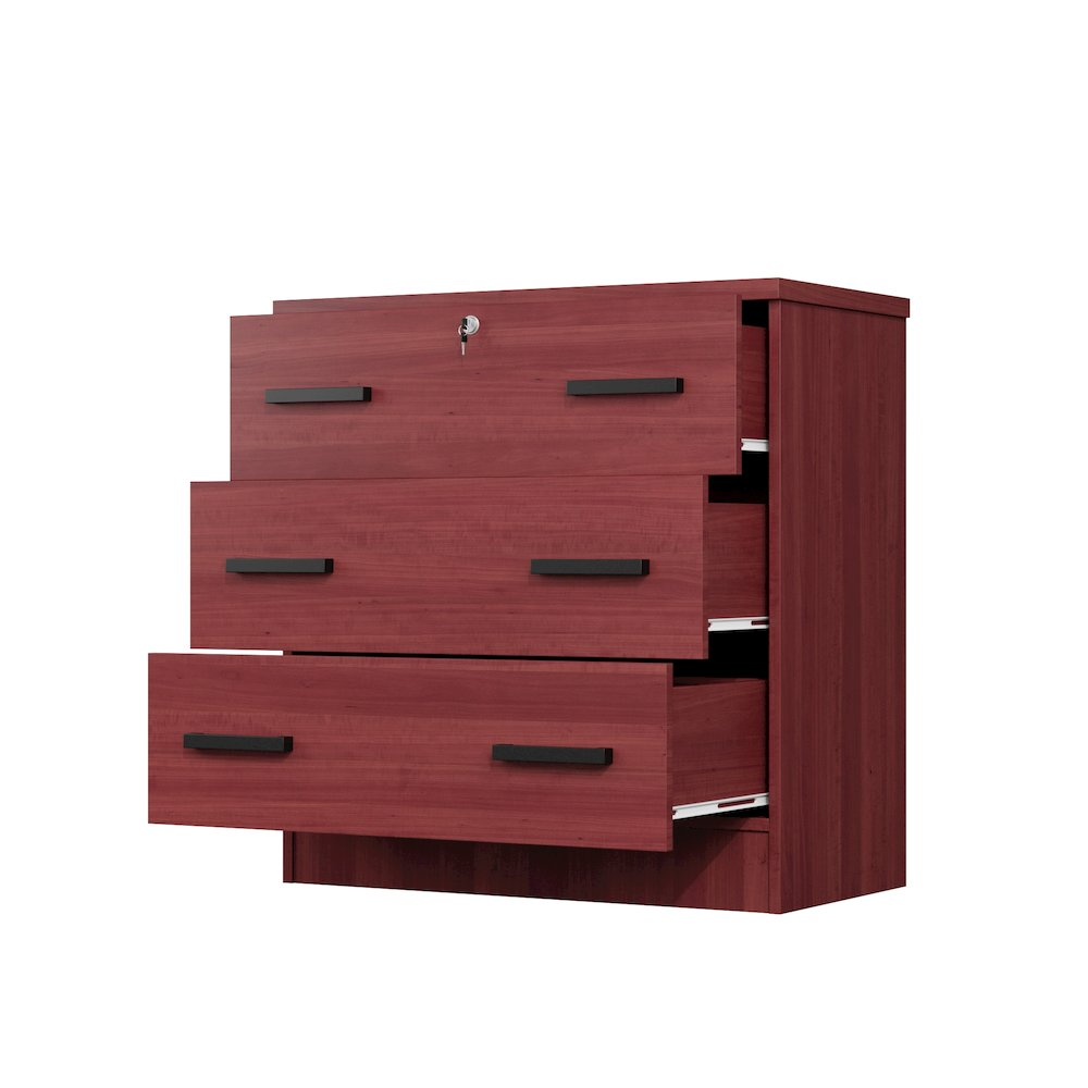 Elegant 3 Drawers Chest in Mahogany Color - Durable & Stylish Storage Solution