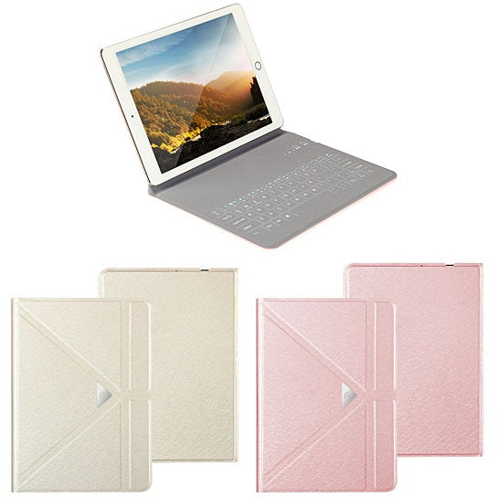 Ultra Thin Apple iPad Case with Touch Sensor Surface Keyboard and Stand - Spillproof, Bluetooth