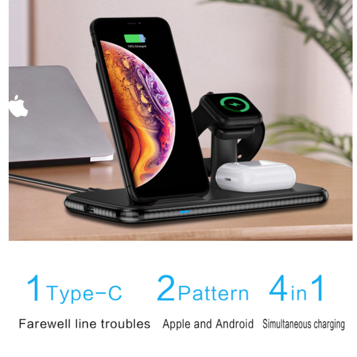 4 in 1 Wireless Fast Charging Hub - fashion finesse accessories