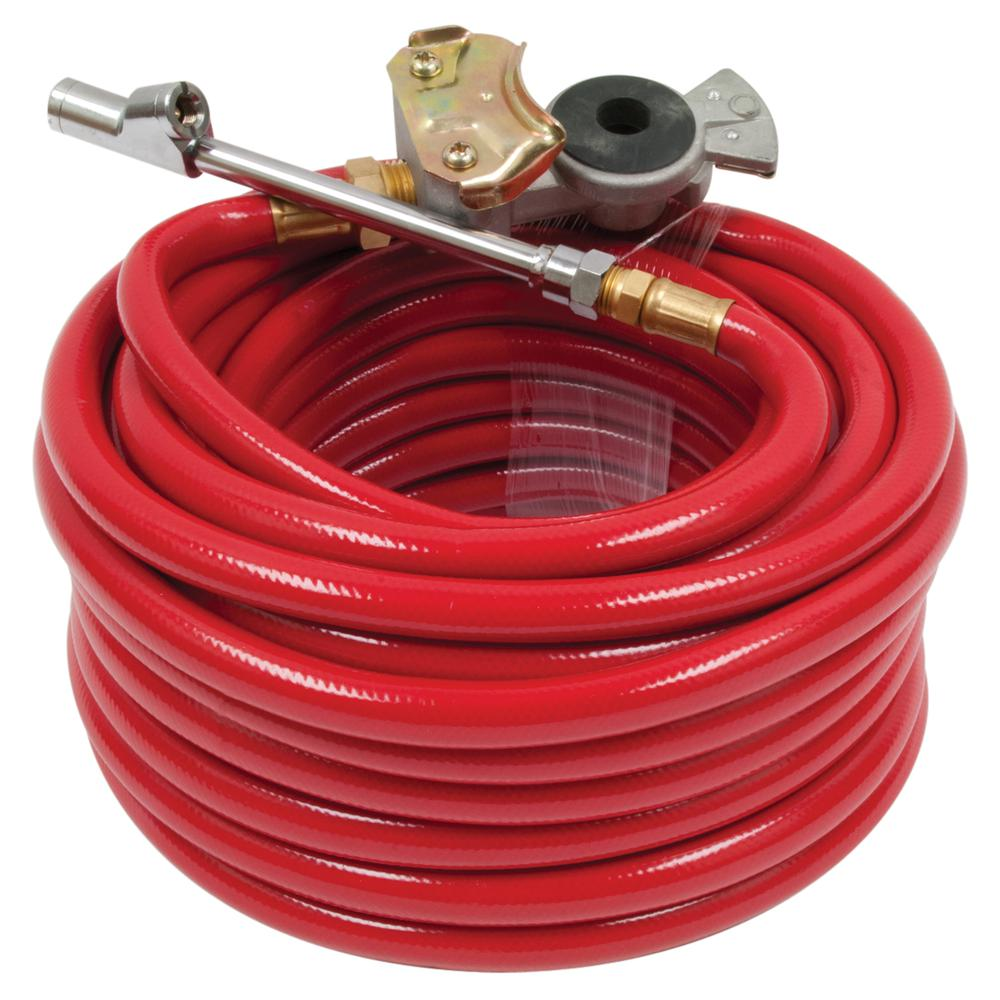 3/8 .in  X 50' TIRE Air Hose Inflator Kit with Universal Gladhand & Chuck INFLATOR STRAIGHT C