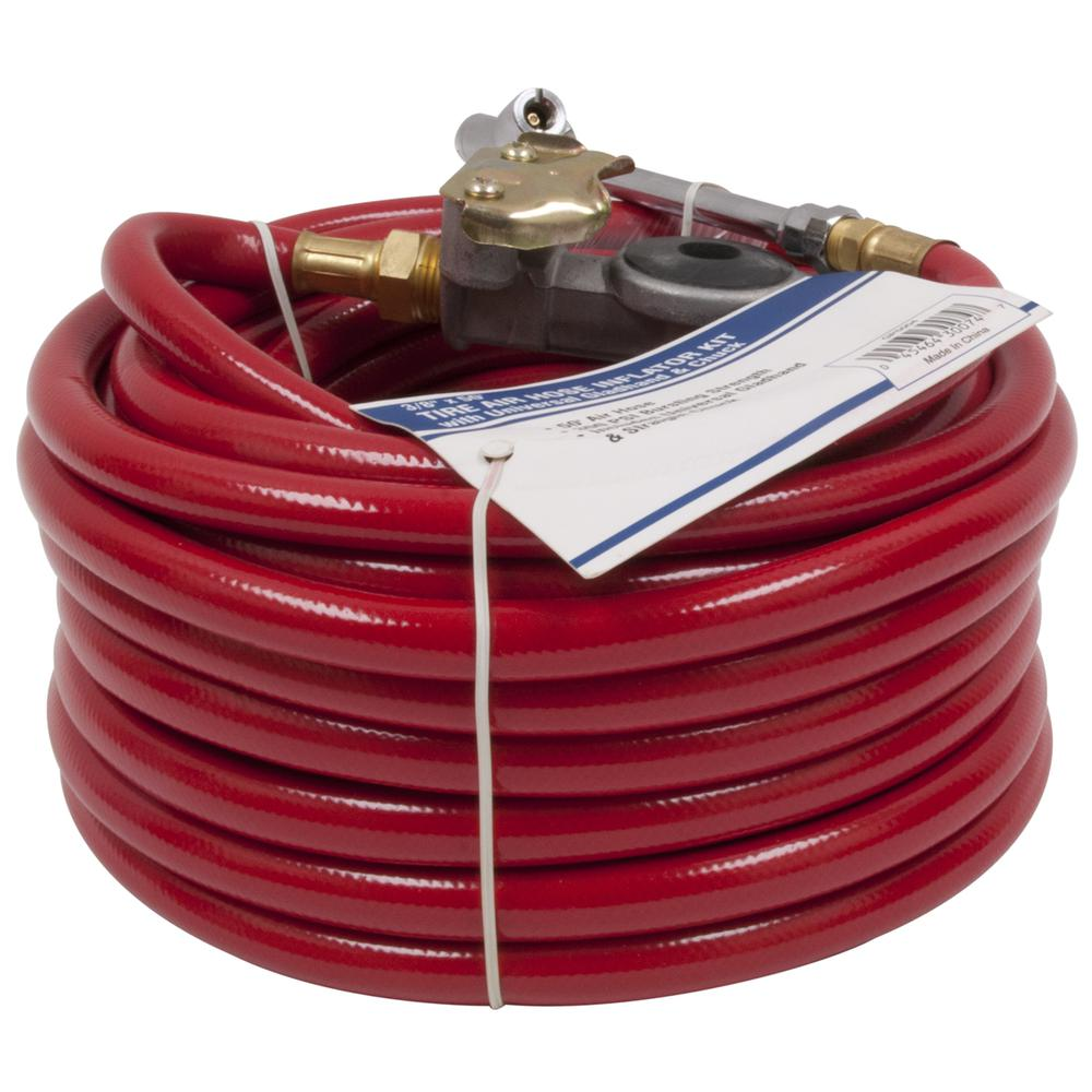 3/8 .in  X 50' TIRE Air Hose Inflator Kit with Universal Gladhand & Chuck INFLATOR STRAIGHT C