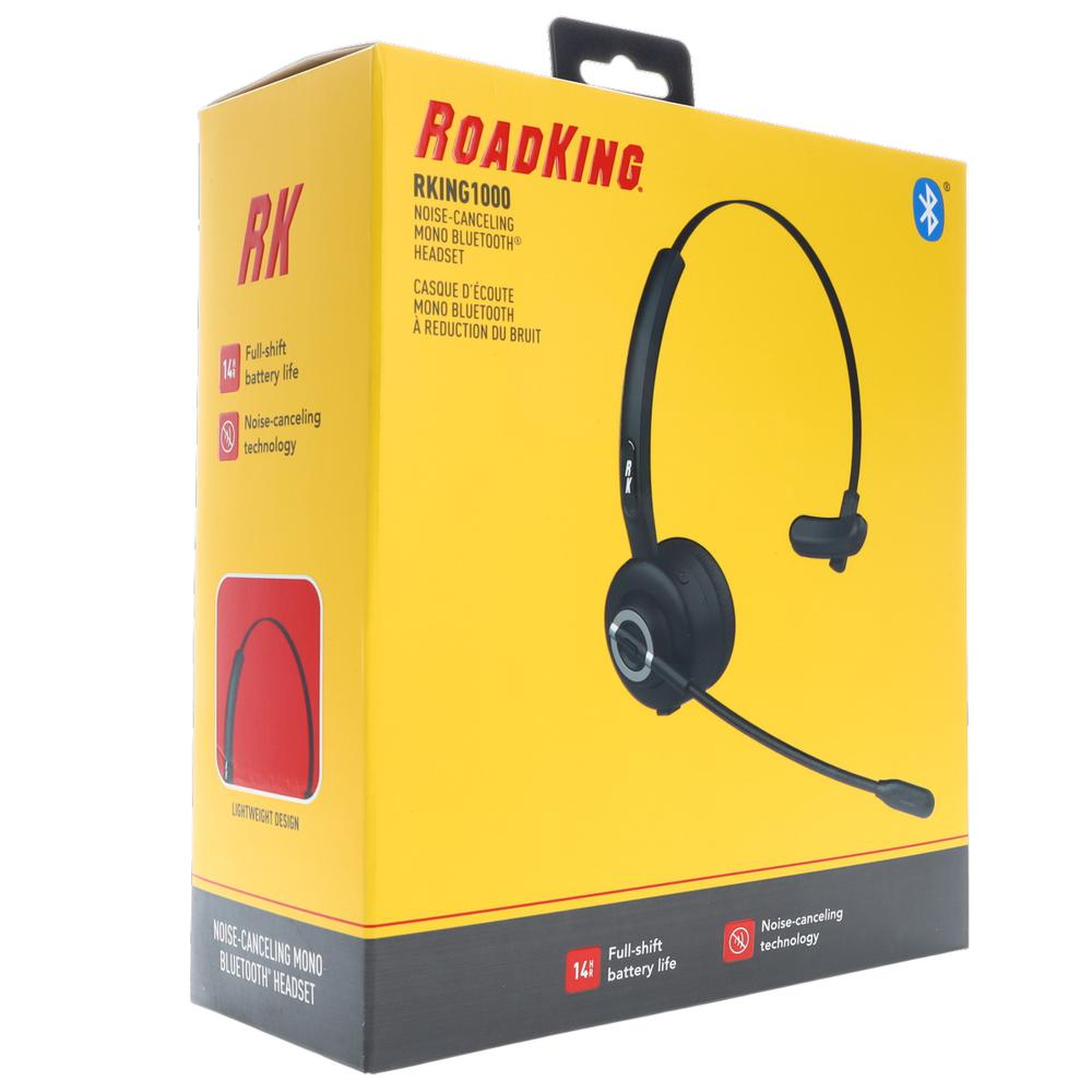 RoadKing RKING1000 Noise Cancelling Bluetooth(R) Headset - Wireless Trucker Hands-Free Set with Mic