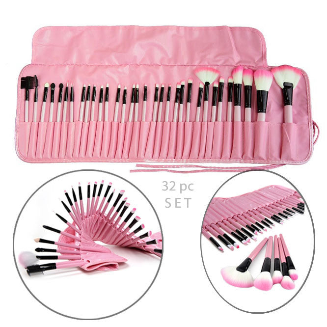 Sculptor 32 Piece High Quality Wooden Makeup Brush Set - fashion finesse accessories