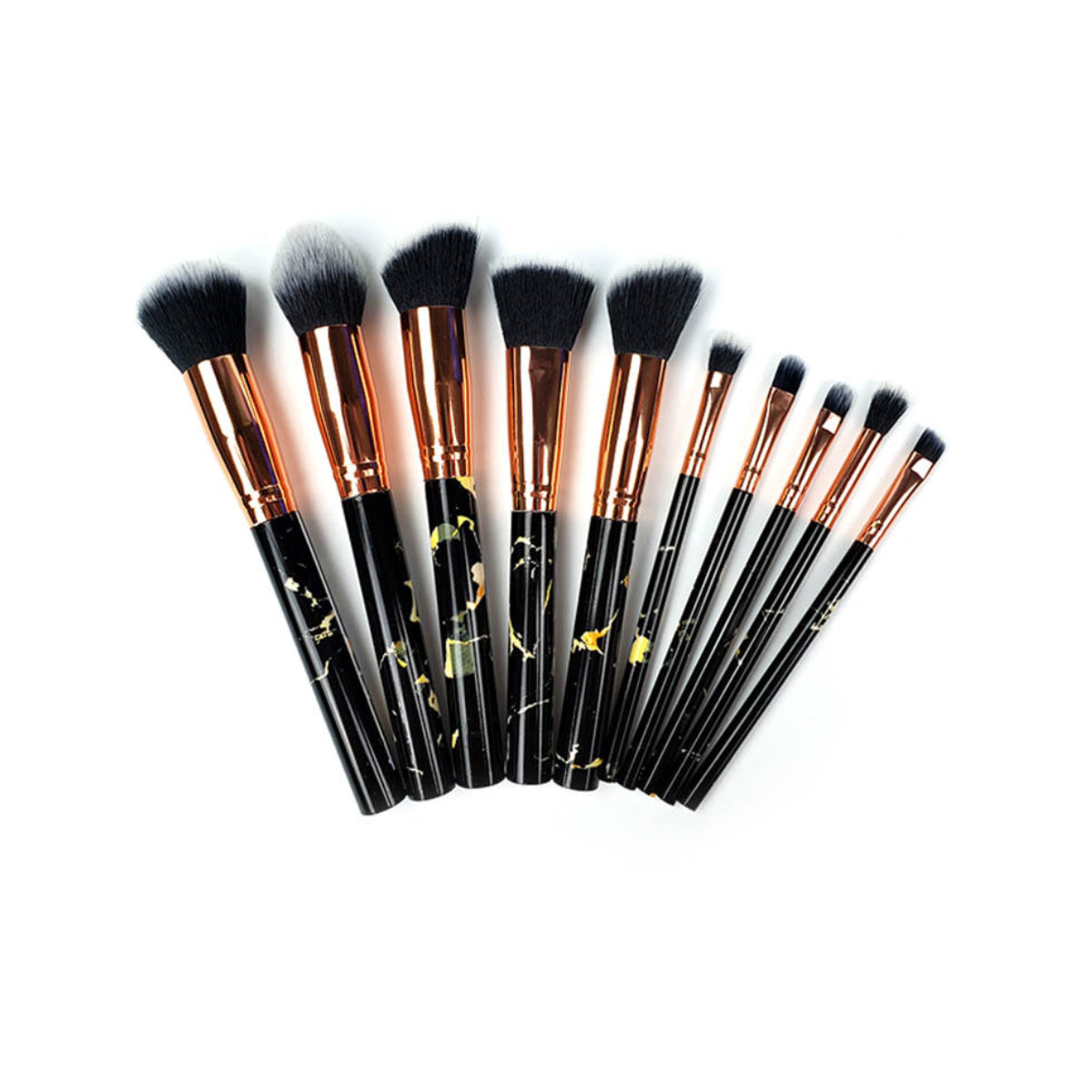 La Canica 10 In 1 Makeup Brush Set With Travel Friendly Container - fashion finesse accessories