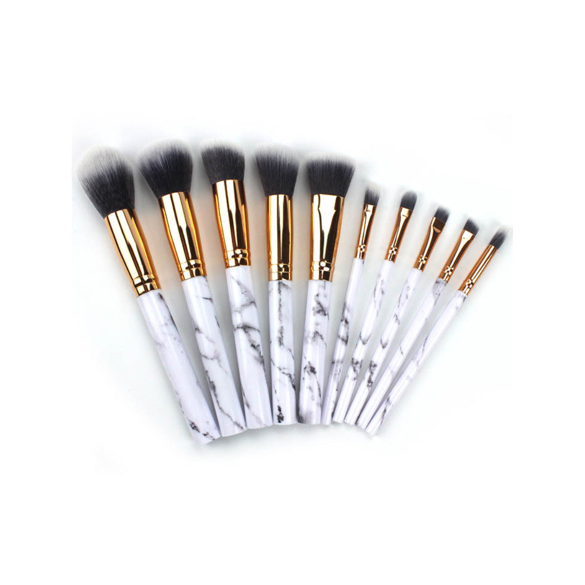 La Canica 10 In 1 Makeup Brush Set With Travel Friendly Container - fashion finesse accessories