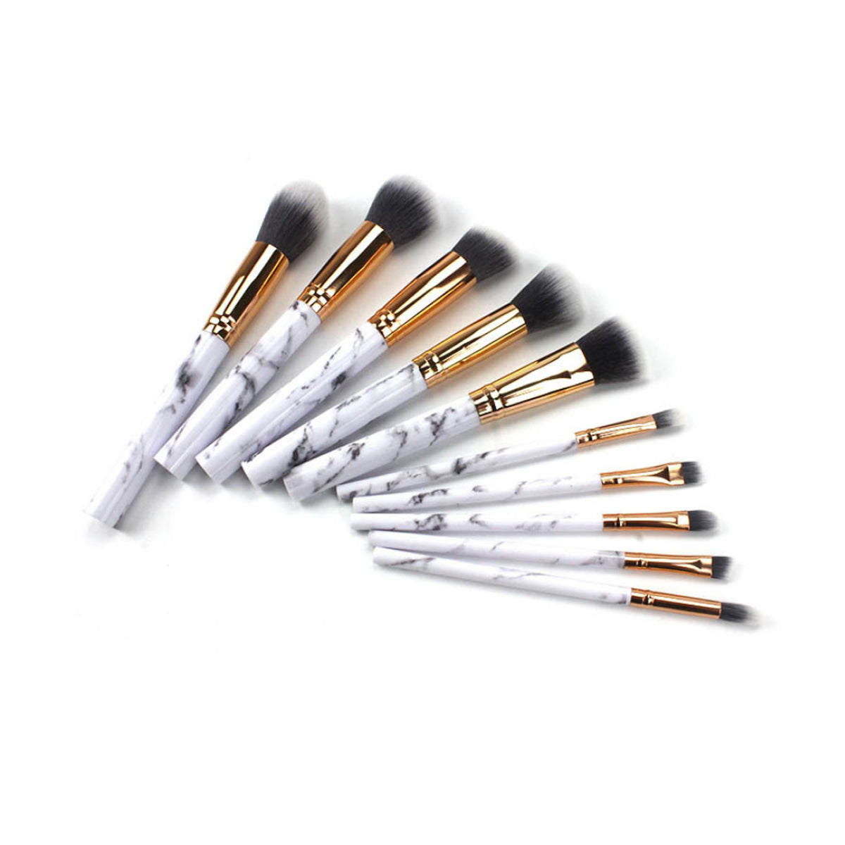 La Canica 10 In 1 Makeup Brush Set With Travel Friendly Container - fashion finesse accessories