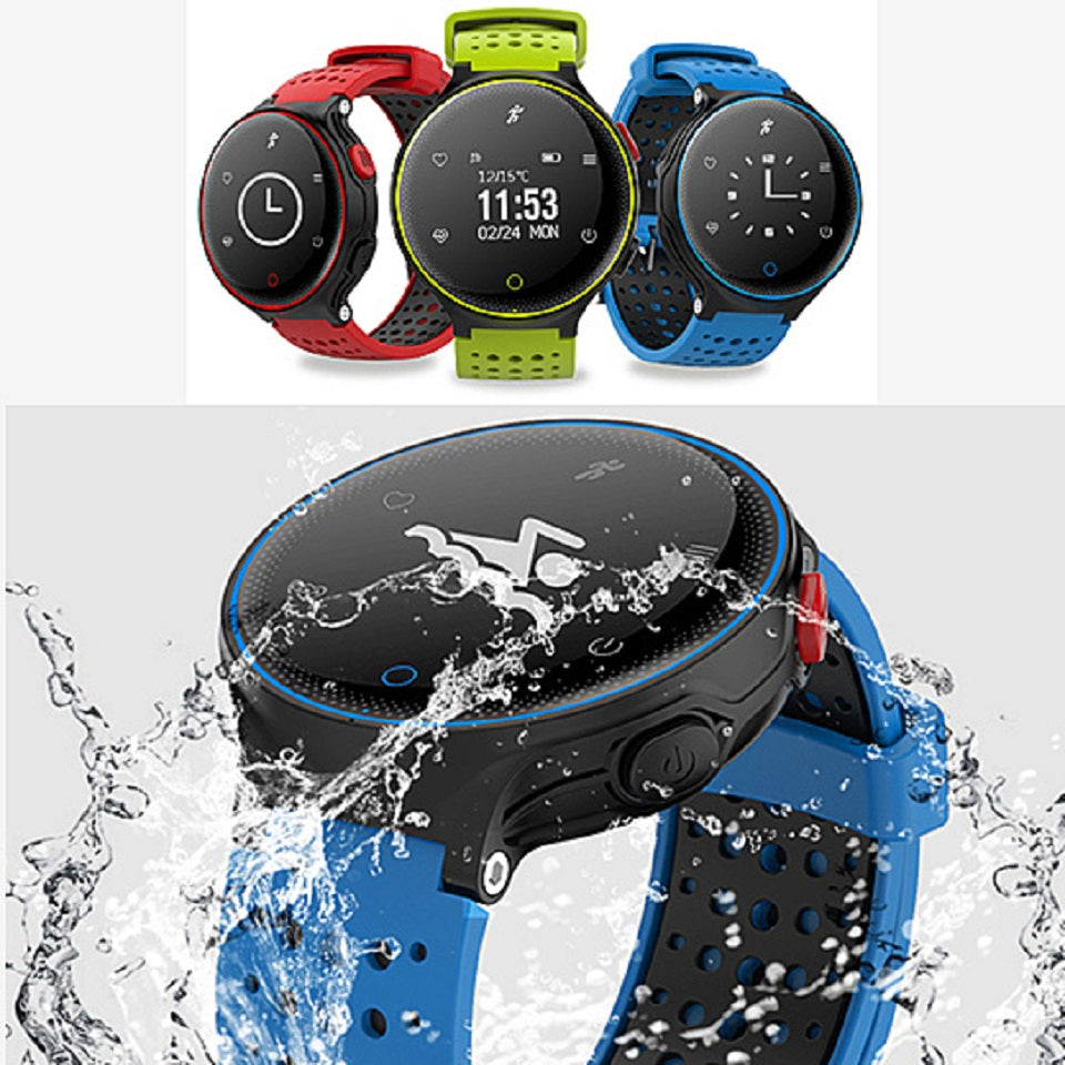 Smart Fit Sporty Waterproof Watch W/ Active Heart Rate and Blood Pressure Monitor