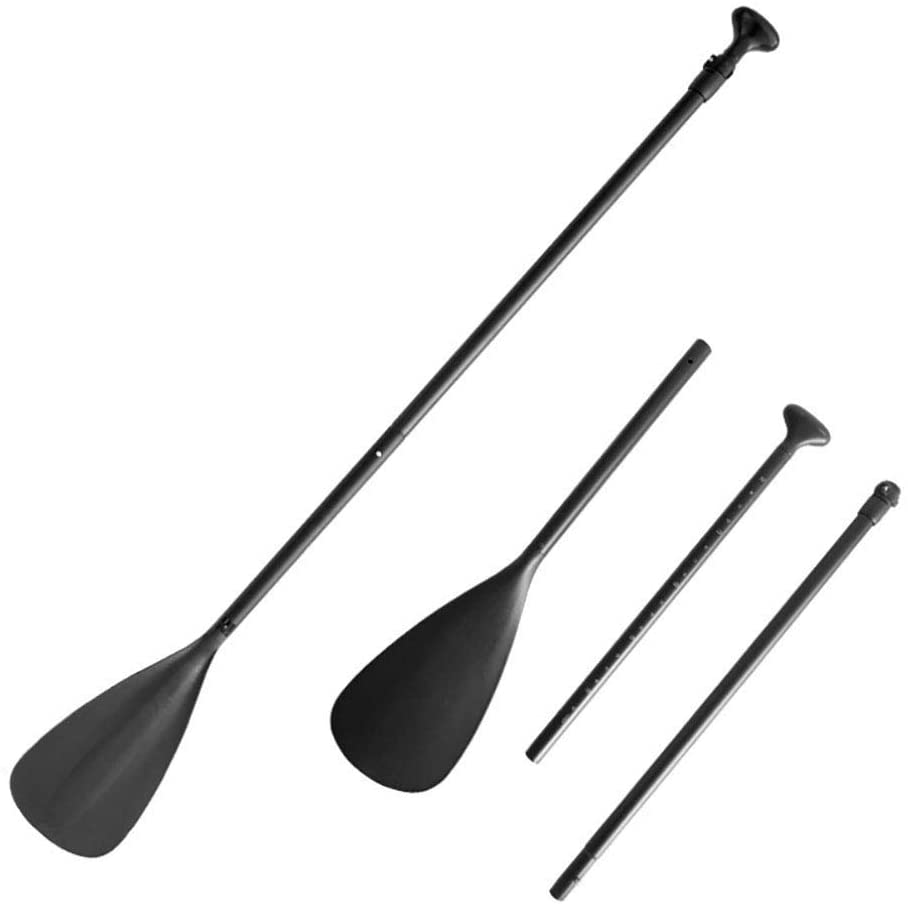 3-Piece Adjustable Alloy SUP Paddle, Black