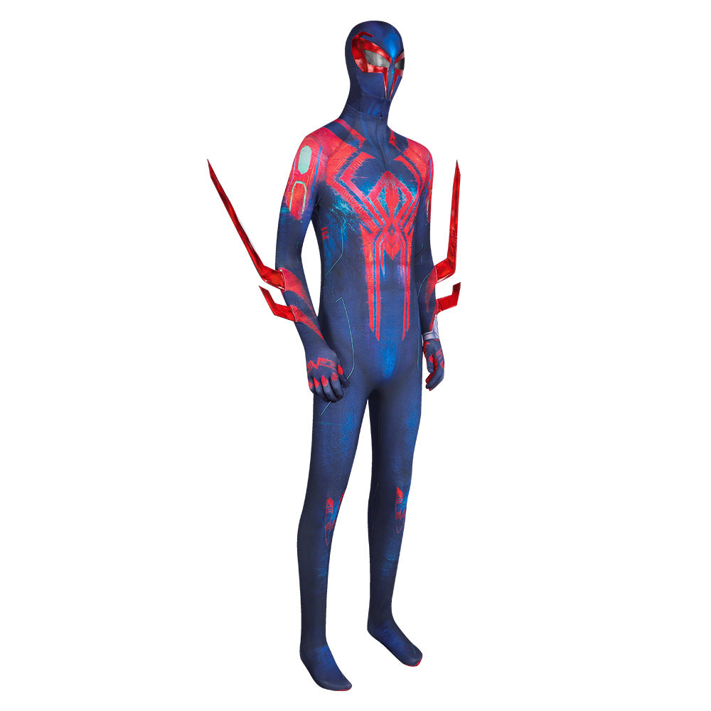 Spider Man 2099 Cosplay Costume Miguel O'Hara Jumpsuit Halloween Comic-Con Props Bodysuit Spiderman Costume with Headgear