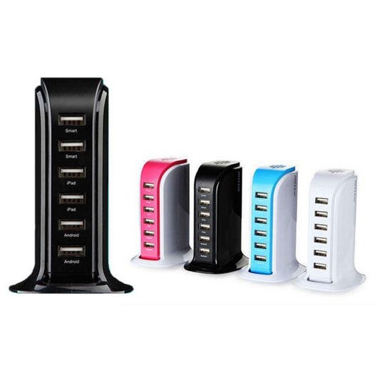 Smart Power 6 USB Colorful Tower - Fast and Stylish Charging Solution