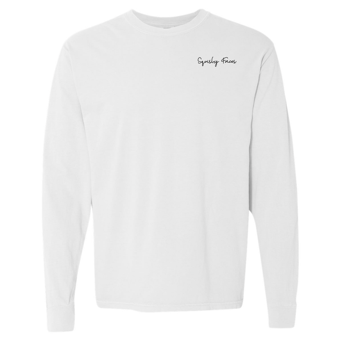 Stella Bunny Long Sleeve - Garment Dyed Unisex Shirt with Front Logo and Back Print