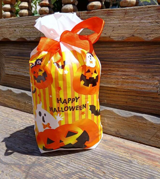 50pcs Halloween Gift Bag Drawstring Pocket