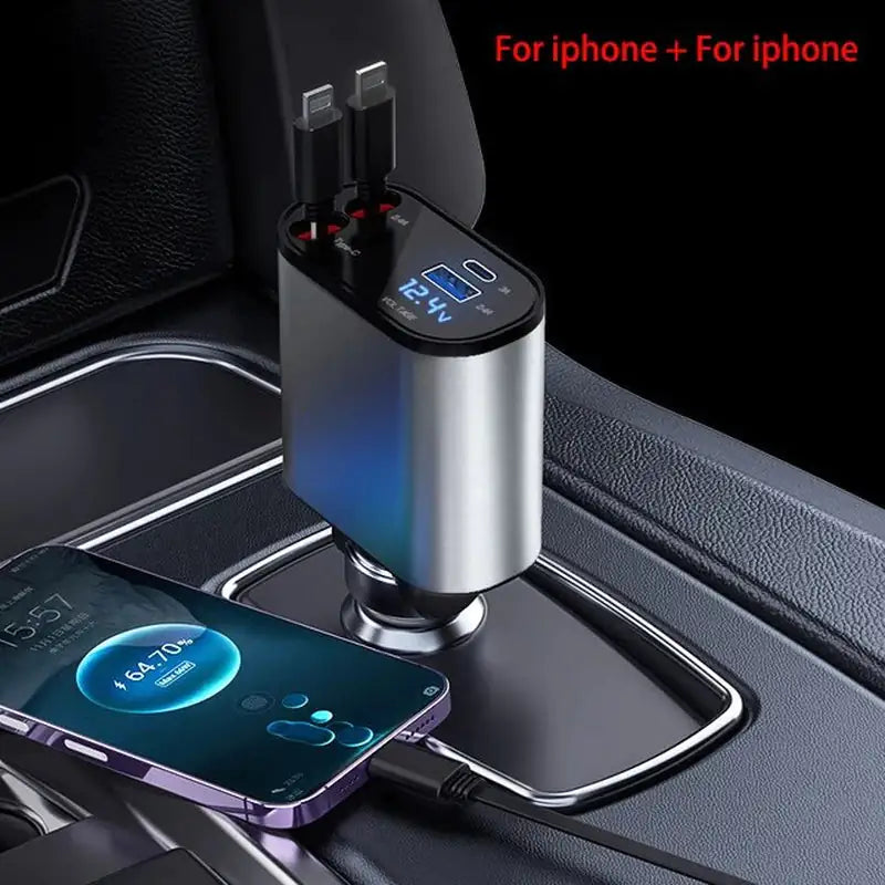 4 in 1 Retractable Car Charger - fashion finesse accessories