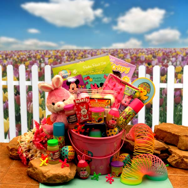 Little Pinkie Bunnies Easter Fun Pail  - Easter Basket for child