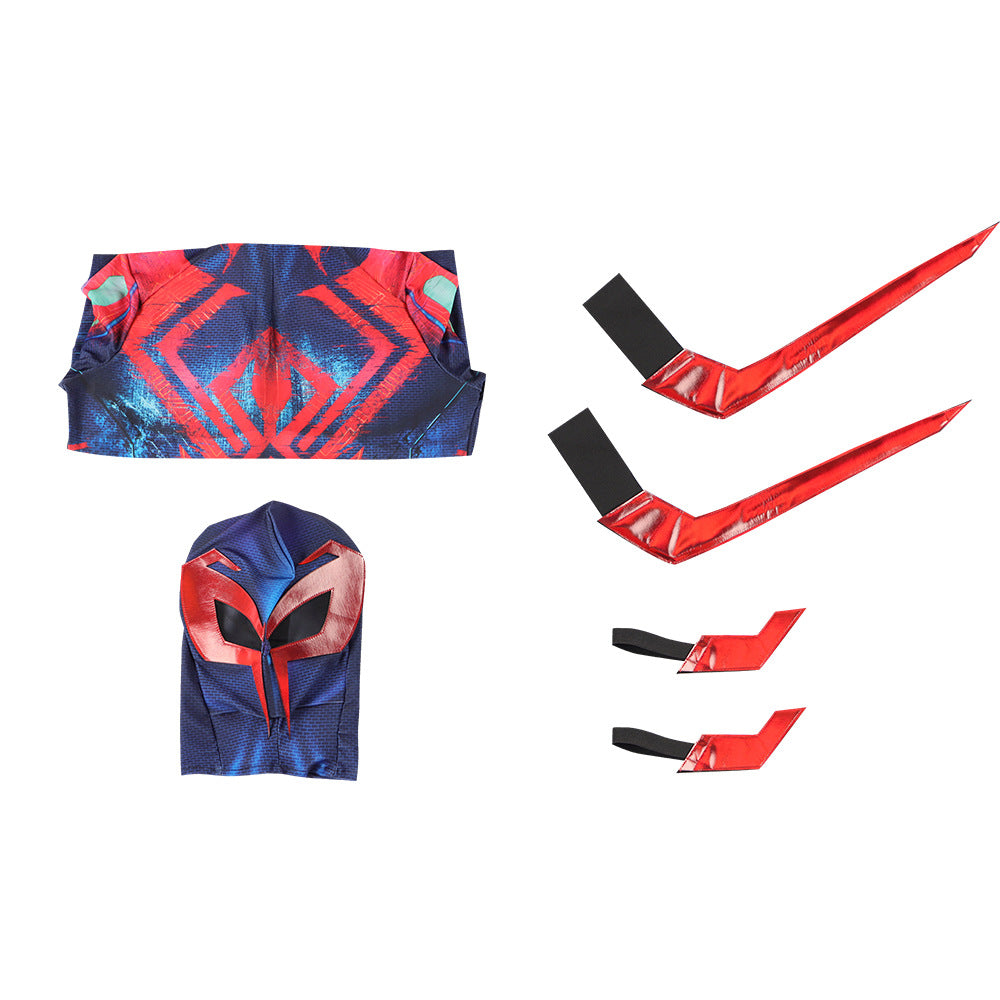 Spider Man 2099 Cosplay Costume Miguel O'Hara Jumpsuit Halloween Comic-Con Props Bodysuit Spiderman Costume with Headgear