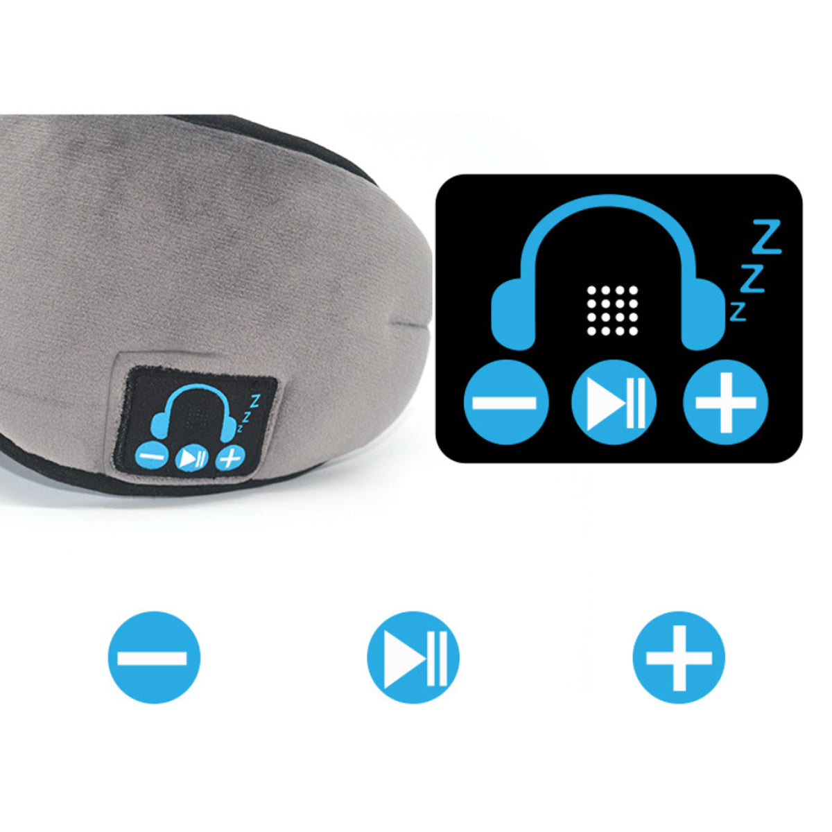 EZ Sleep Eye Blind Fold with Bluetooth Music - fashion finesse accessories