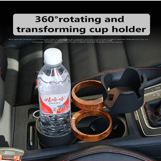 Multi-Functional 4-in-1 Rotatable Car Cup Holder - Space Saver - fashion finesse accessories