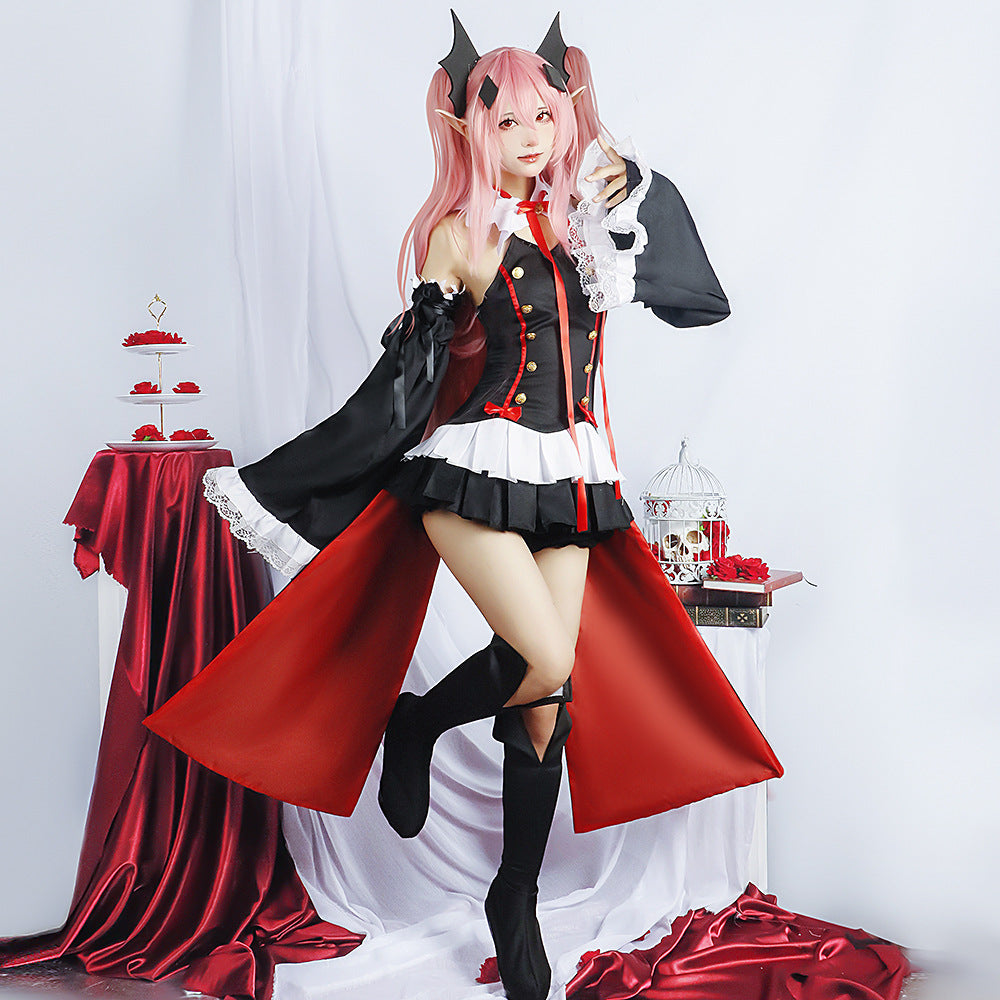 The Ultimate Angel cosplay costume Halloween vampire anime set Kruru cosplay costume for women