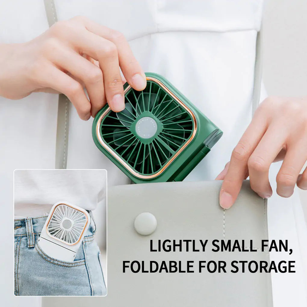 Mini Cooling Foldable Neck Hanging Fan - fashion finesse accessories