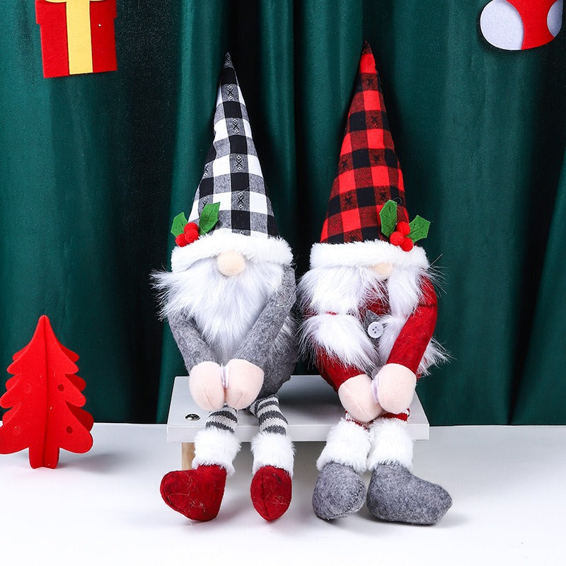 Christmas Decoration Supplies Forest Elderly Curtain Buckle Faceless Doll Doll Curtain Binding Rope Creative Door Hanging