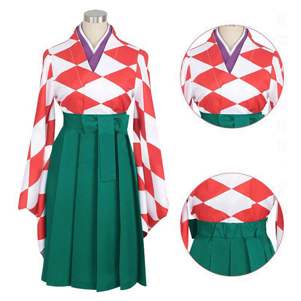 ZOMBIE LAND SAGA Yugiri Cosplay Costume Kimono Outfit Dress Halloween Carnival Suit