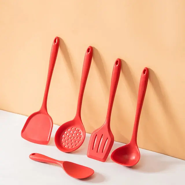 Premium Silicone Cooking Utensils Set - Durable, Heat-Resistant, Non-Stick Kitchen Essentials - fashion finesse accessories