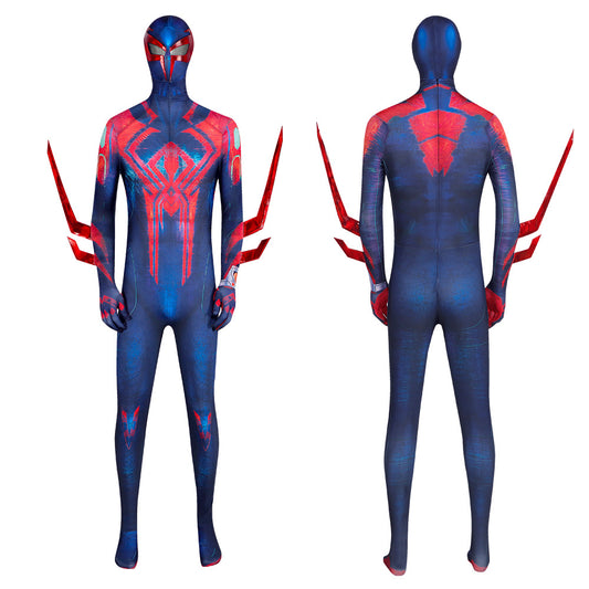 Spider Man 2099 Cosplay Costume Miguel O'Hara Jumpsuit Halloween Comic-Con Props Bodysuit Spiderman Costume with Headgear