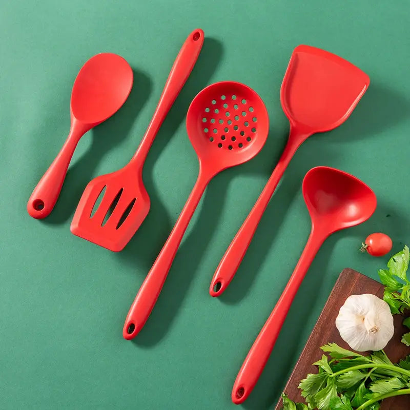 Premium Silicone Cooking Utensils Set - Durable, Heat-Resistant, Non-Stick Kitchen Essentials - fashion finesse accessories