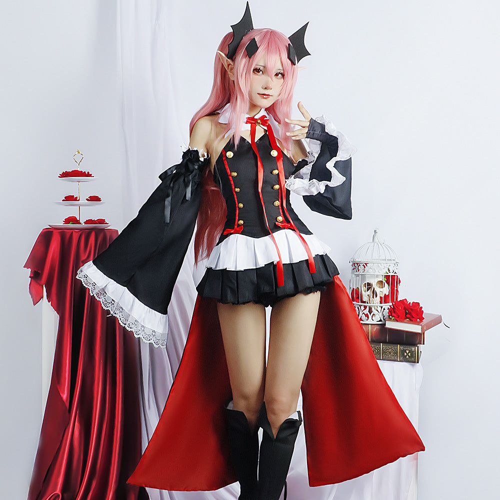 The Ultimate Angel cosplay costume Halloween vampire anime set Kruru cosplay costume for women