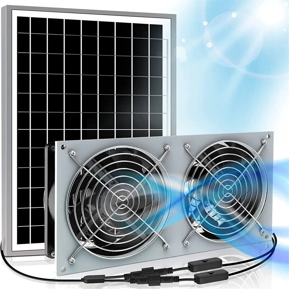 Solar Power Ventilation Fan - fashion finesse accessories