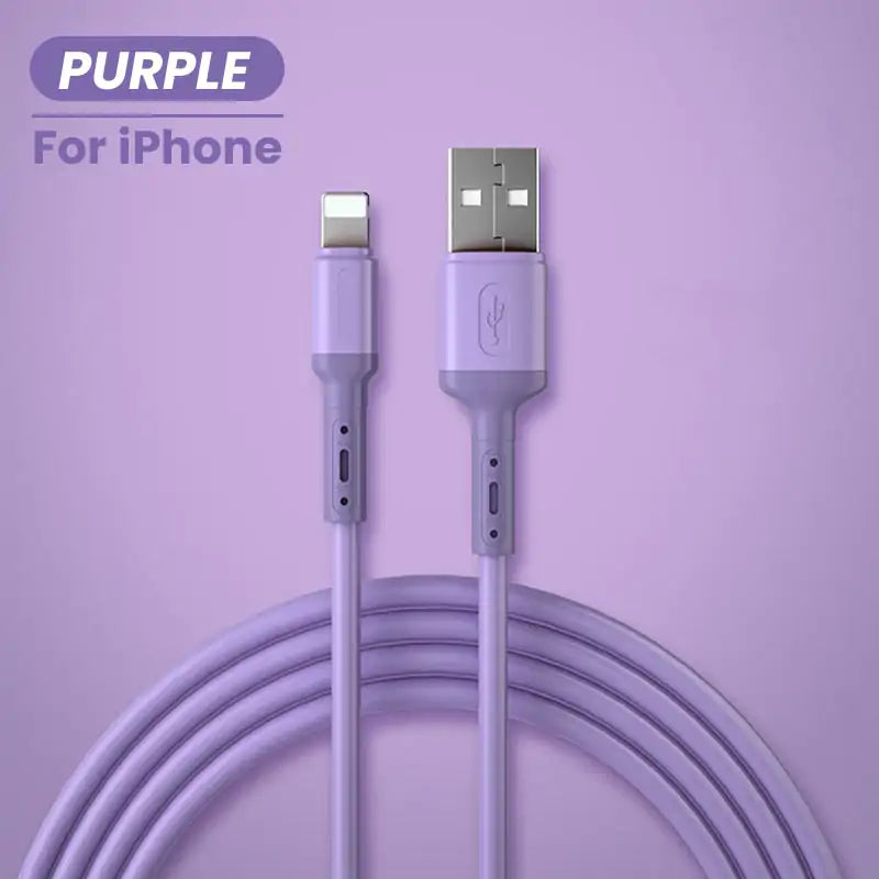 Lightning Silicone Charger Cable - fashion finesse accessories