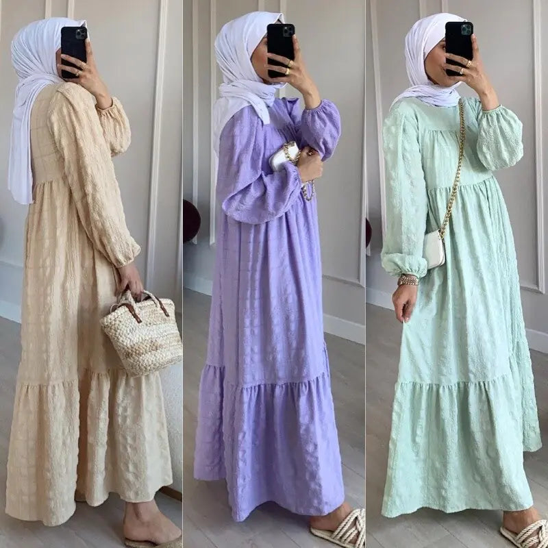 Chic Flow Abaya: Elegant Modest Maxi Robe Dress - fashion finesse accessories