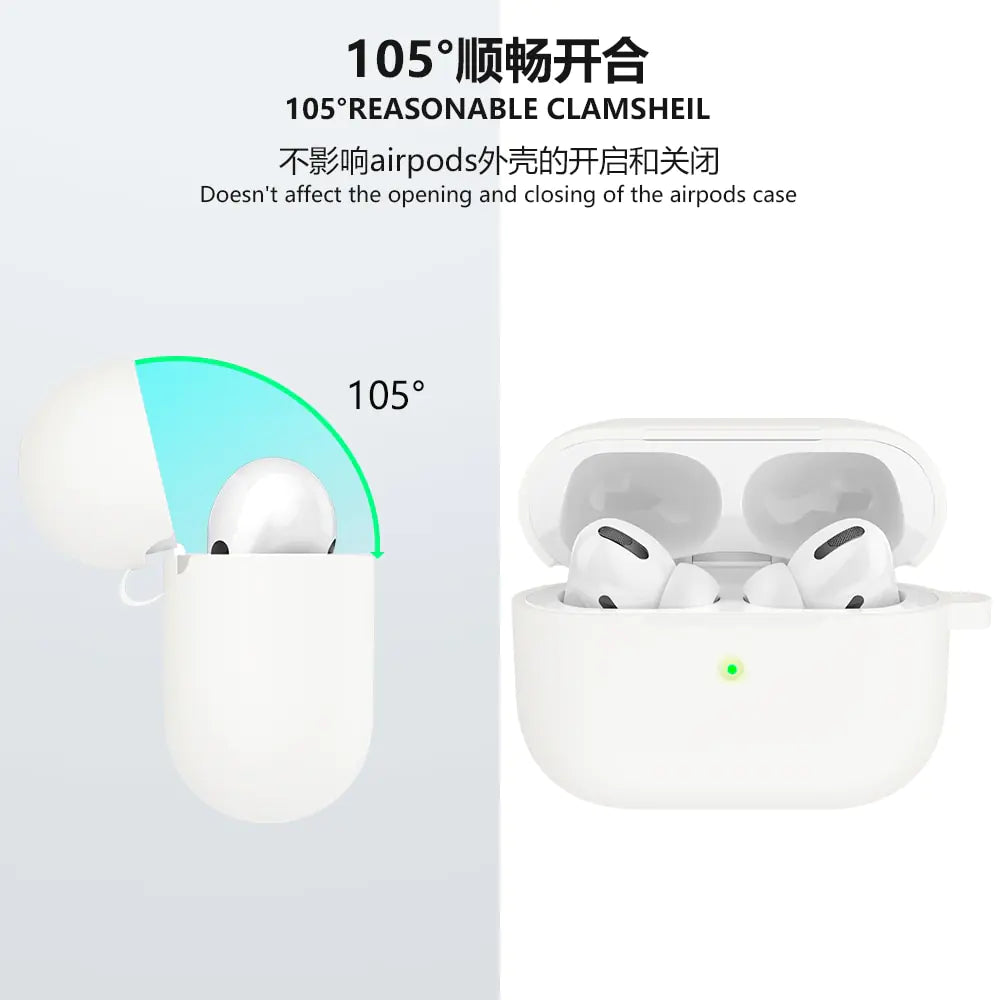 Airpods pro 3rd generation silicone charging cases with Carabiner ring holder - fashion finesse accessories