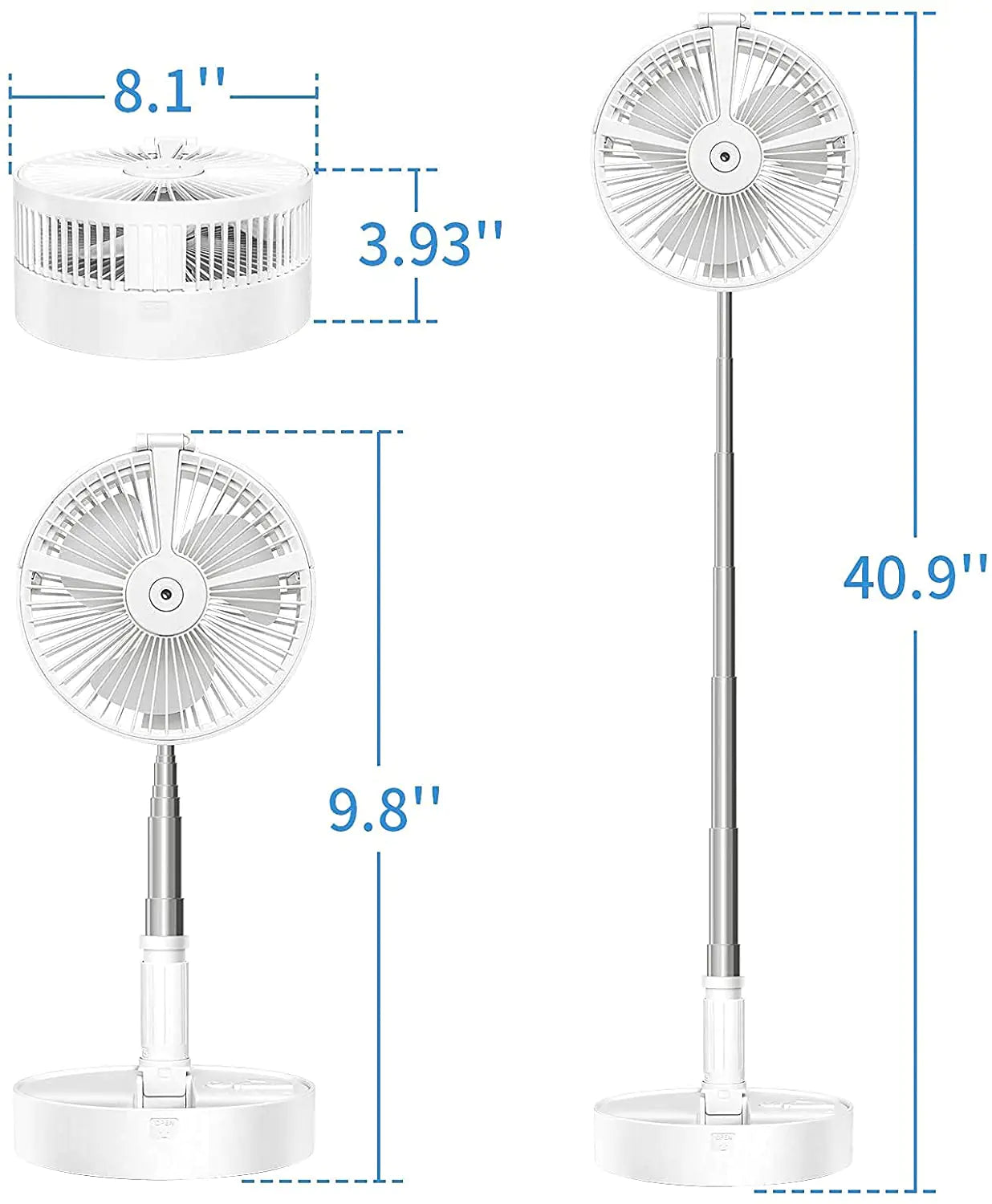 Rechargeable Portable Fan - fashion finesse accessories