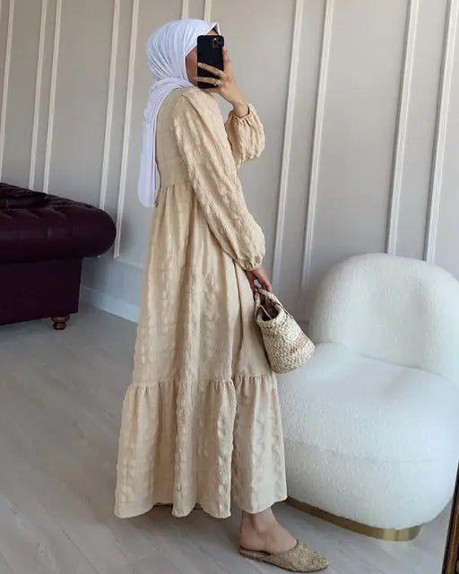 Chic Flow Abaya: Elegant Modest Maxi Robe Dress - fashion finesse accessories