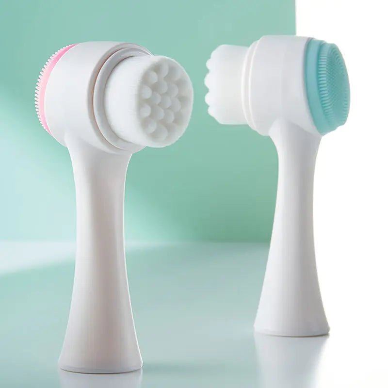 New 2-in-1 Facial Cleansing Brush - fashion finesse accessories