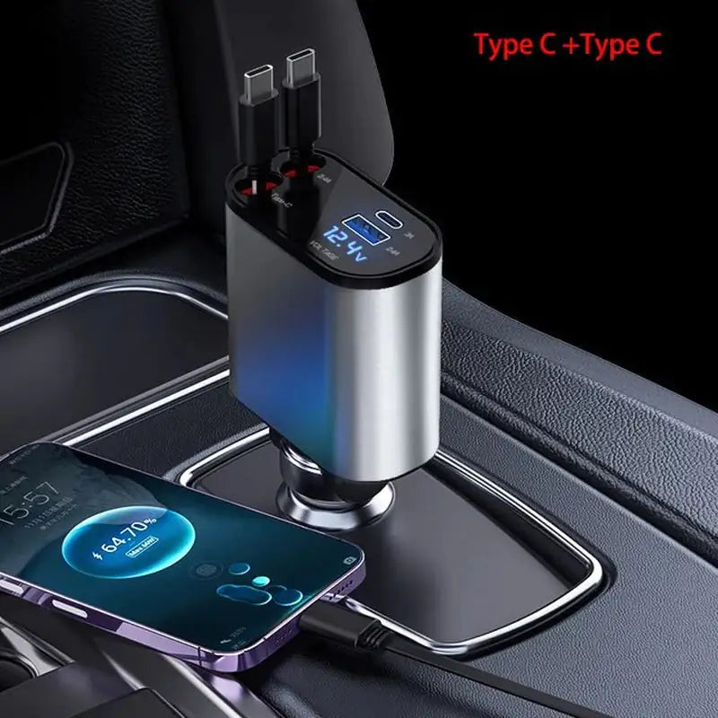 4 in 1 Retractable Car Charger - fashion finesse accessories