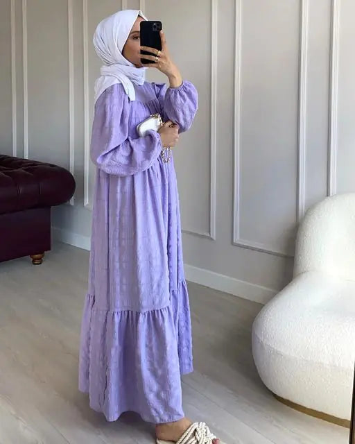 Chic Flow Abaya: Elegant Modest Maxi Robe Dress - fashion finesse accessories