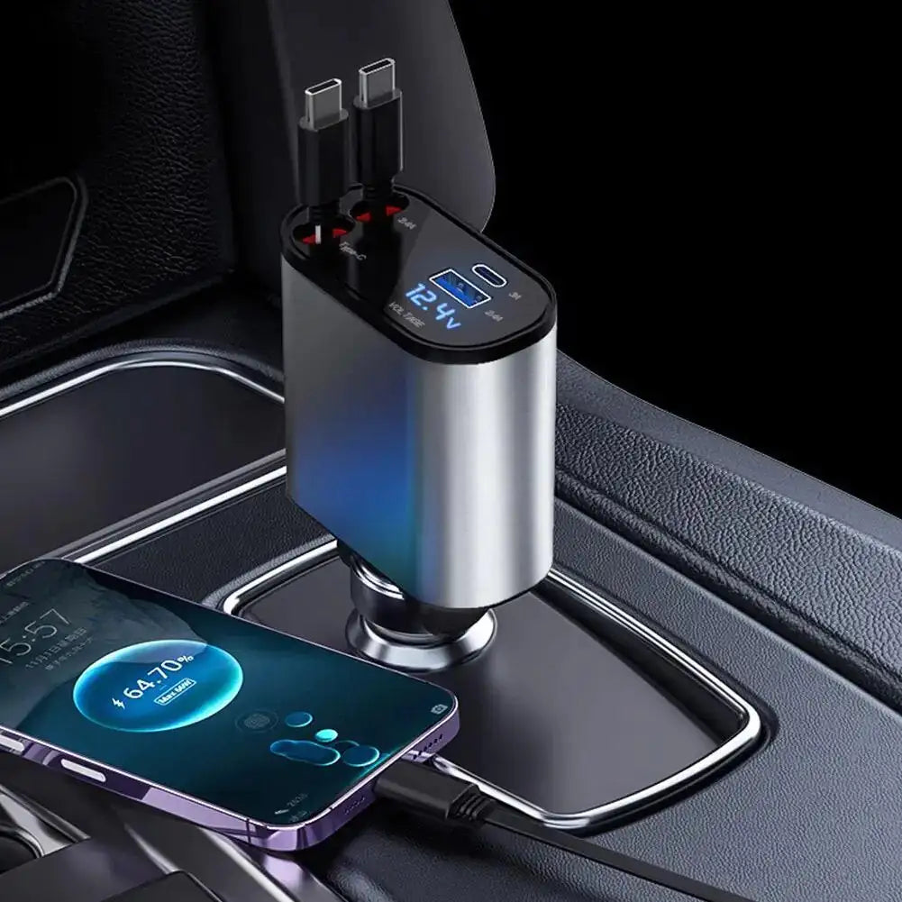 4 in 1 Retractable Car Charger - fashion finesse accessories