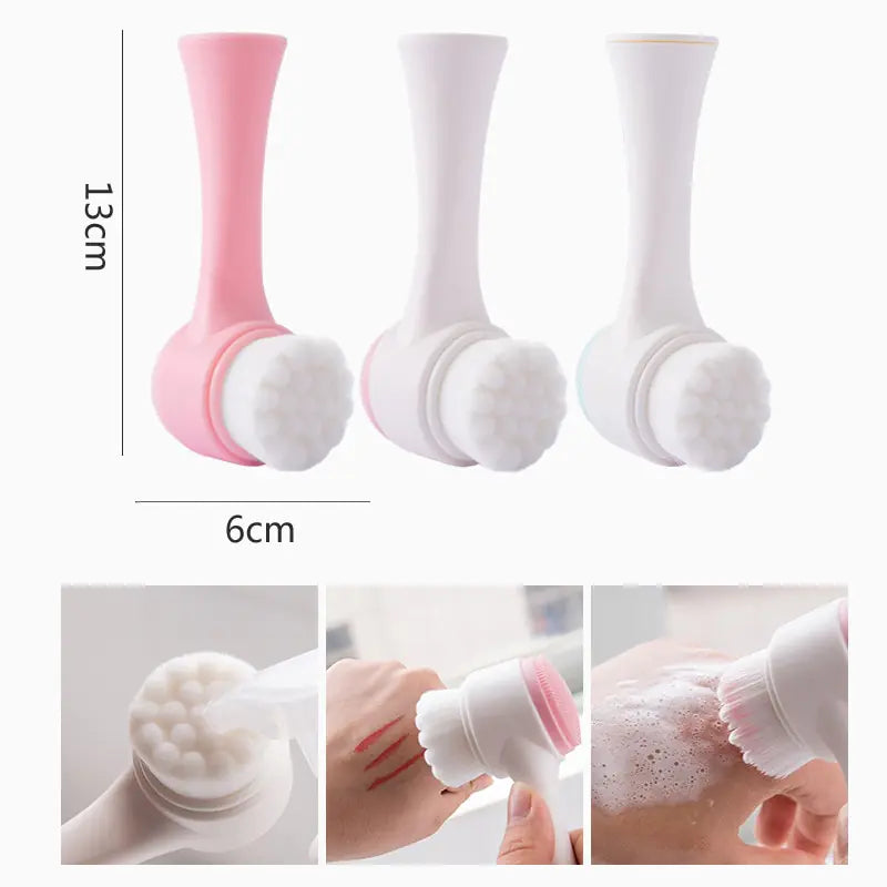 New 2-in-1 Facial Cleansing Brush - fashion finesse accessories