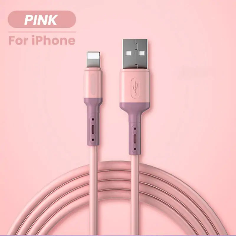 Lightning Silicone Charger Cable - fashion finesse accessories