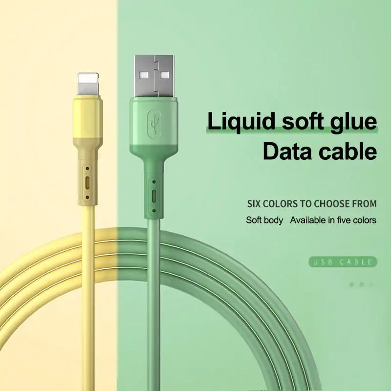 Lightning Silicone Charger Cable - fashion finesse accessories