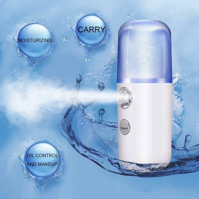 Nano Mist Facial Sprayer Beauty Instrument USB Face Steamer Moisturizing Beauty - fashion finesse accessories