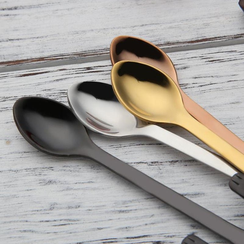 STAINLESS STEEL CAT TEASPOONS - fashion finesse accessories